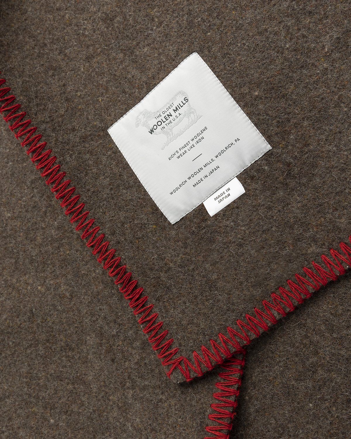 Woolrich – Recycled Wool Blanket Cape Brown - Outerwear - Brown - Image 7