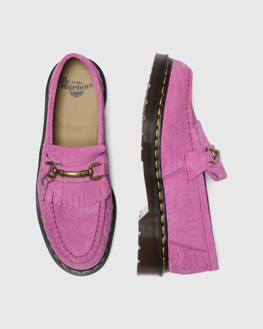 Dr. Martens – Adrian Snaffle Thrift Pink/Python Emboss - Shoes - Pink - Image 4