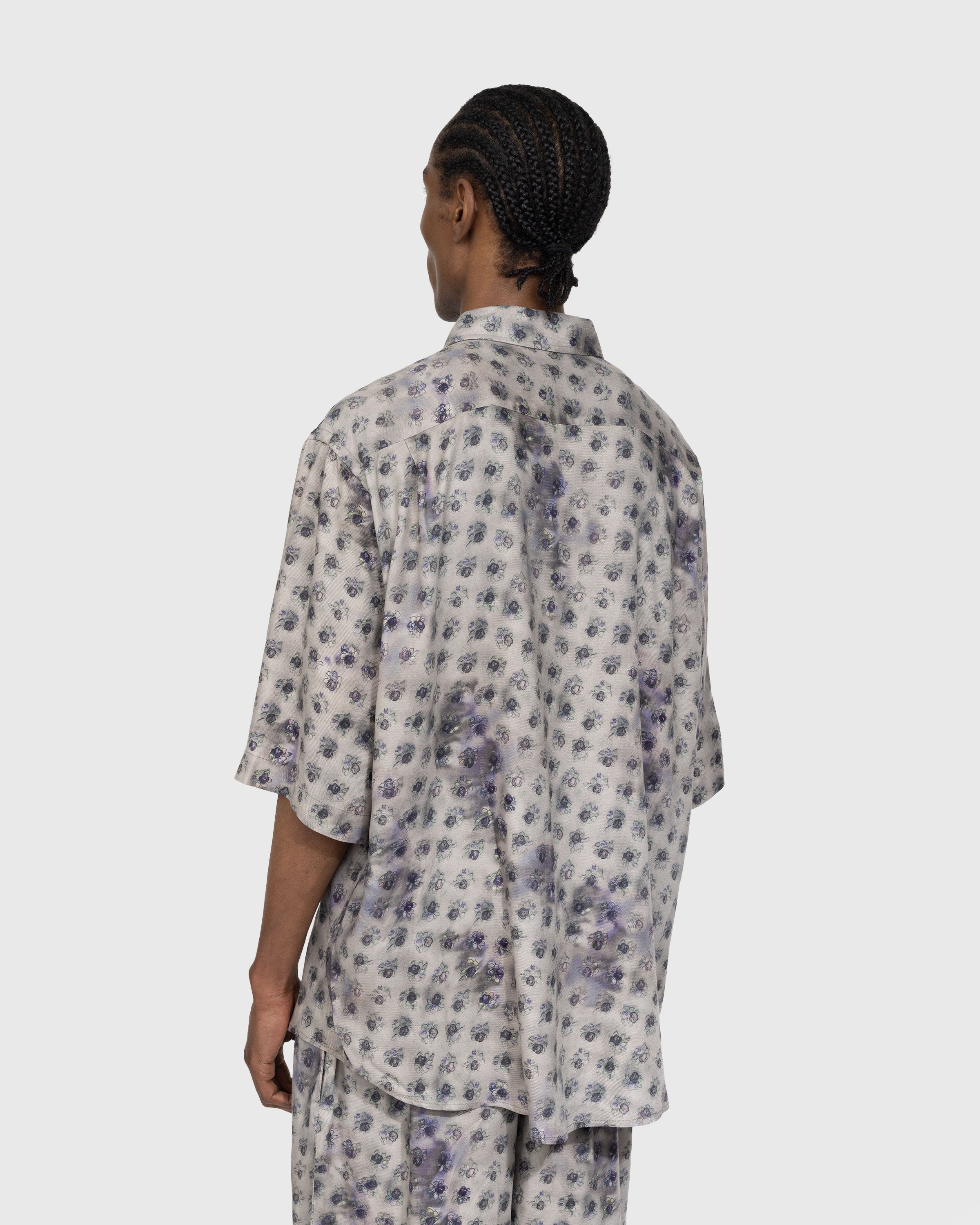 Acne Studios – Short-Sleeve Button-Up Shirt Grey - Shirts - Grey - Image 5