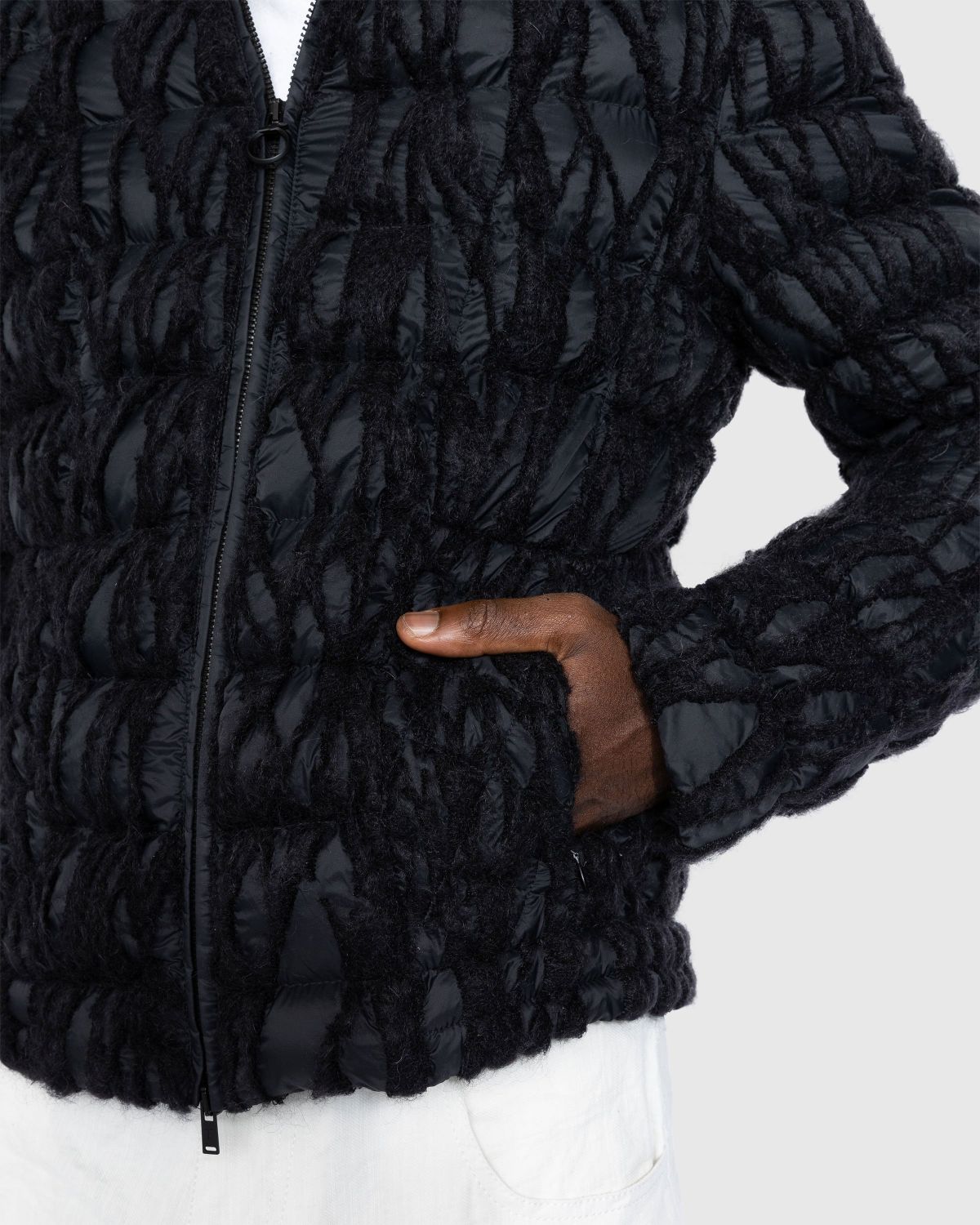 Trussardi – Embroidered Nylon Jacket Black - Down Jackets - Black - Image 6