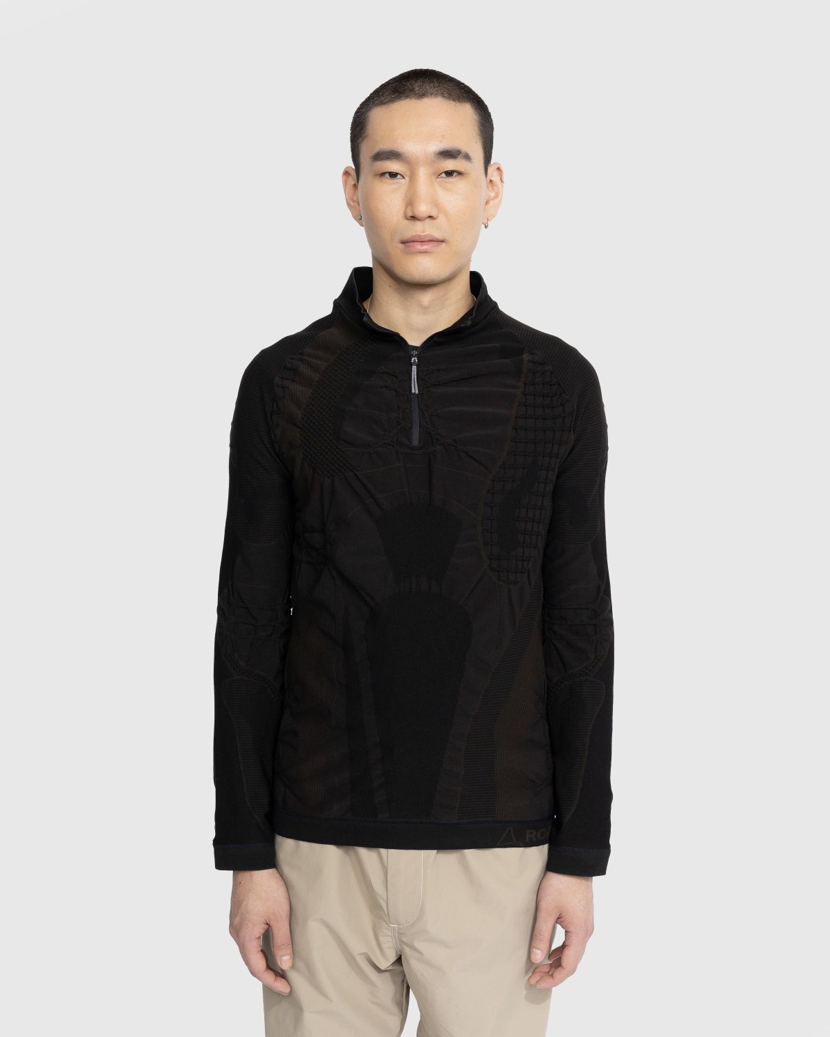 ROA – Half Zip 3D Knit Black - Knitwear - Black - Image 2