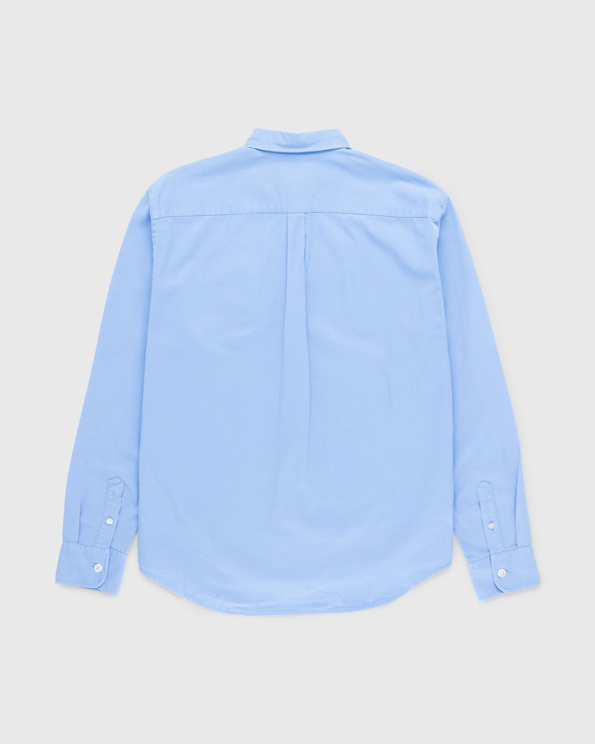 Highsnobiety HS05 – Garment-Dyed Peach Long-Sleeve Shirt Blue - Shirts - Blue - Image 2