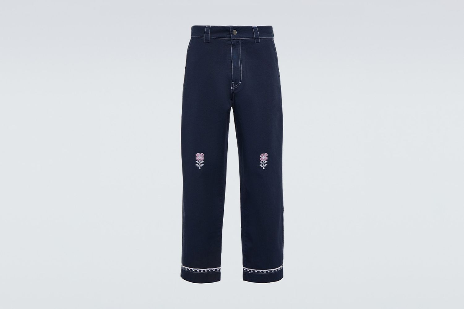 Embroidered Chinos