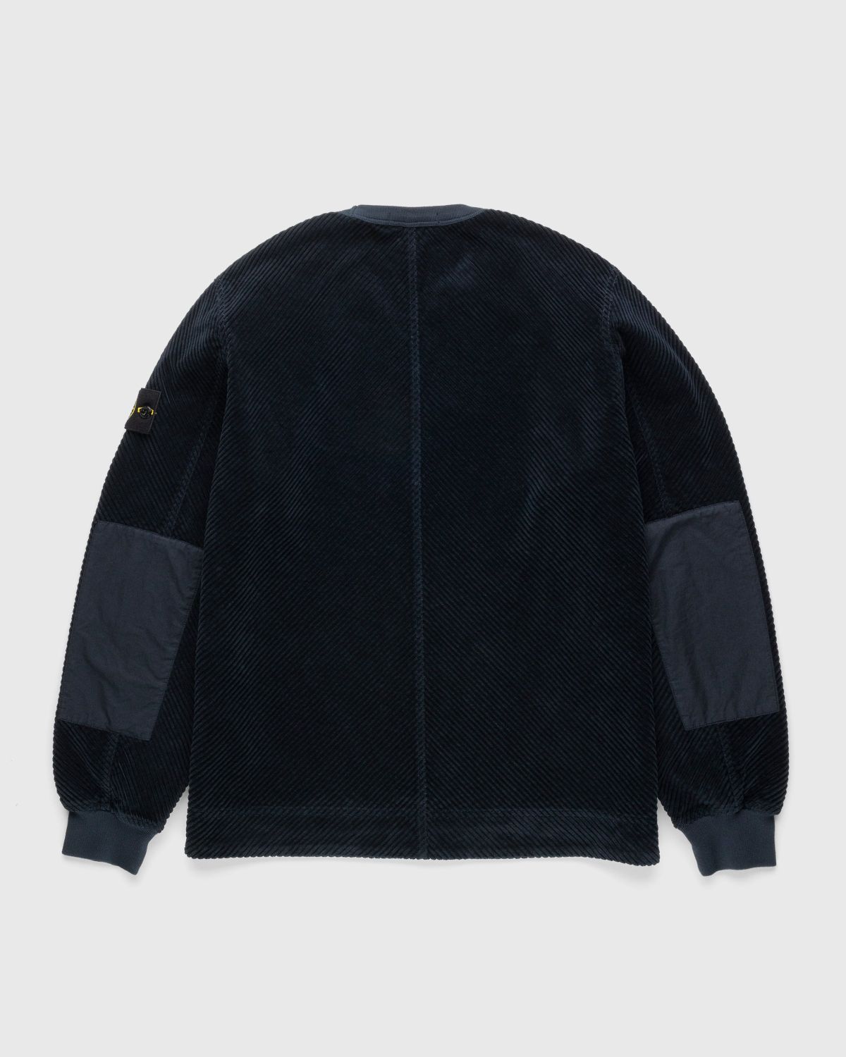Stone Island – Corduroy Crewneck Navy Blue - Sweats - Blue - Image 2