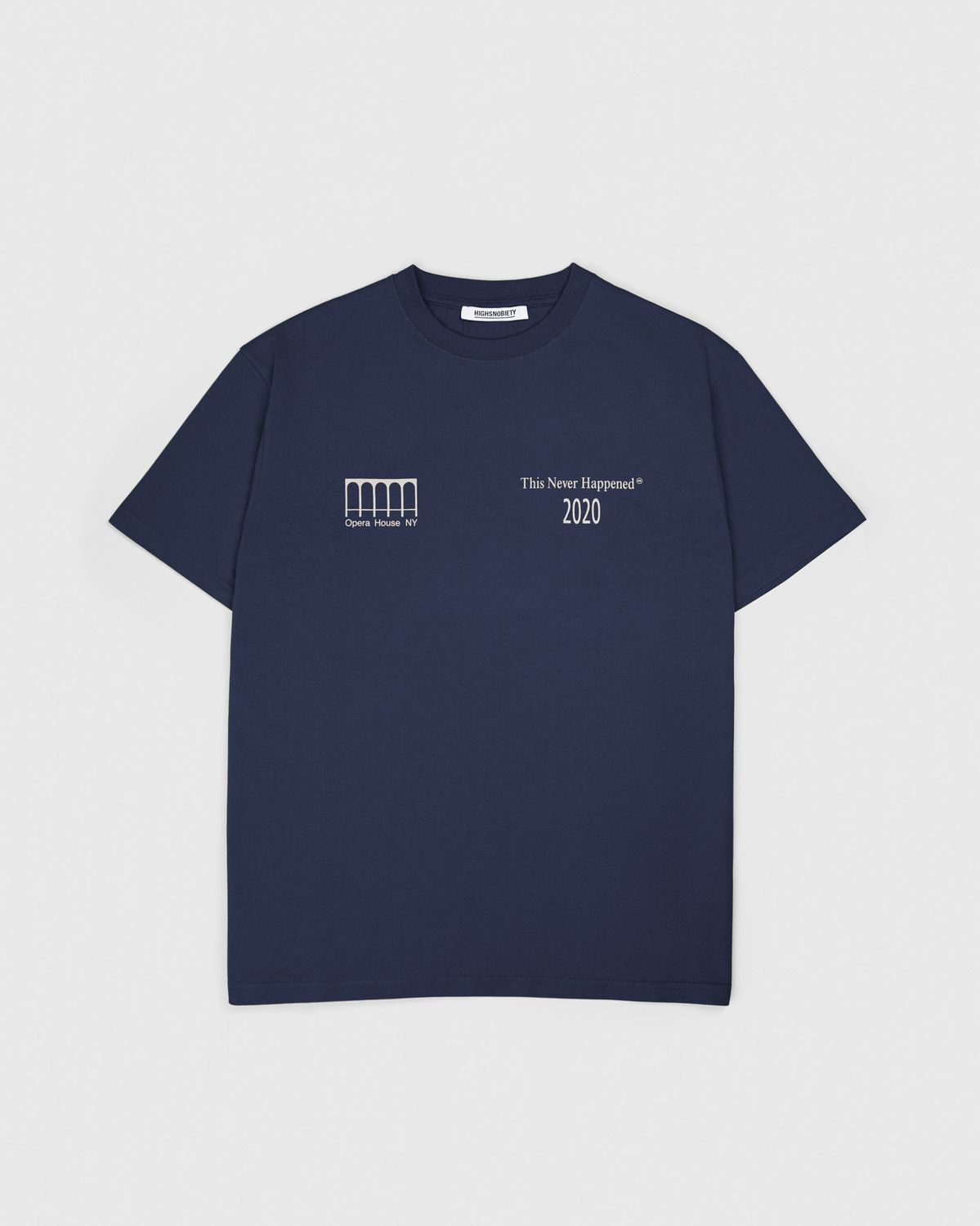 Highsnobiety – This Never Happened Opera T-Shirt Navy - Tops - Blue - Image 2
