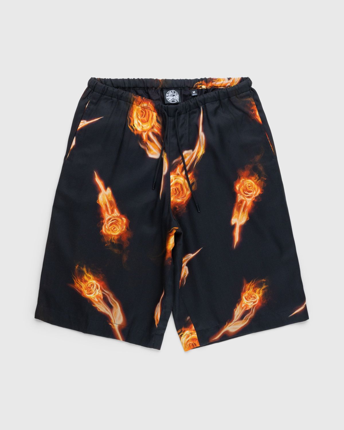 Stüssy x Dries van Noten – Flame Rose Short - Shorts - Black - Image 1
