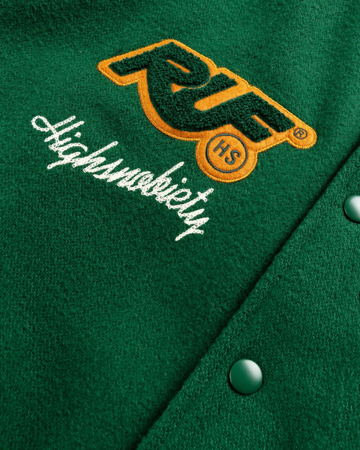 RUF x Highsnobiety – Varsity Jacket Green - Bomber Jackets - Green - Image 7