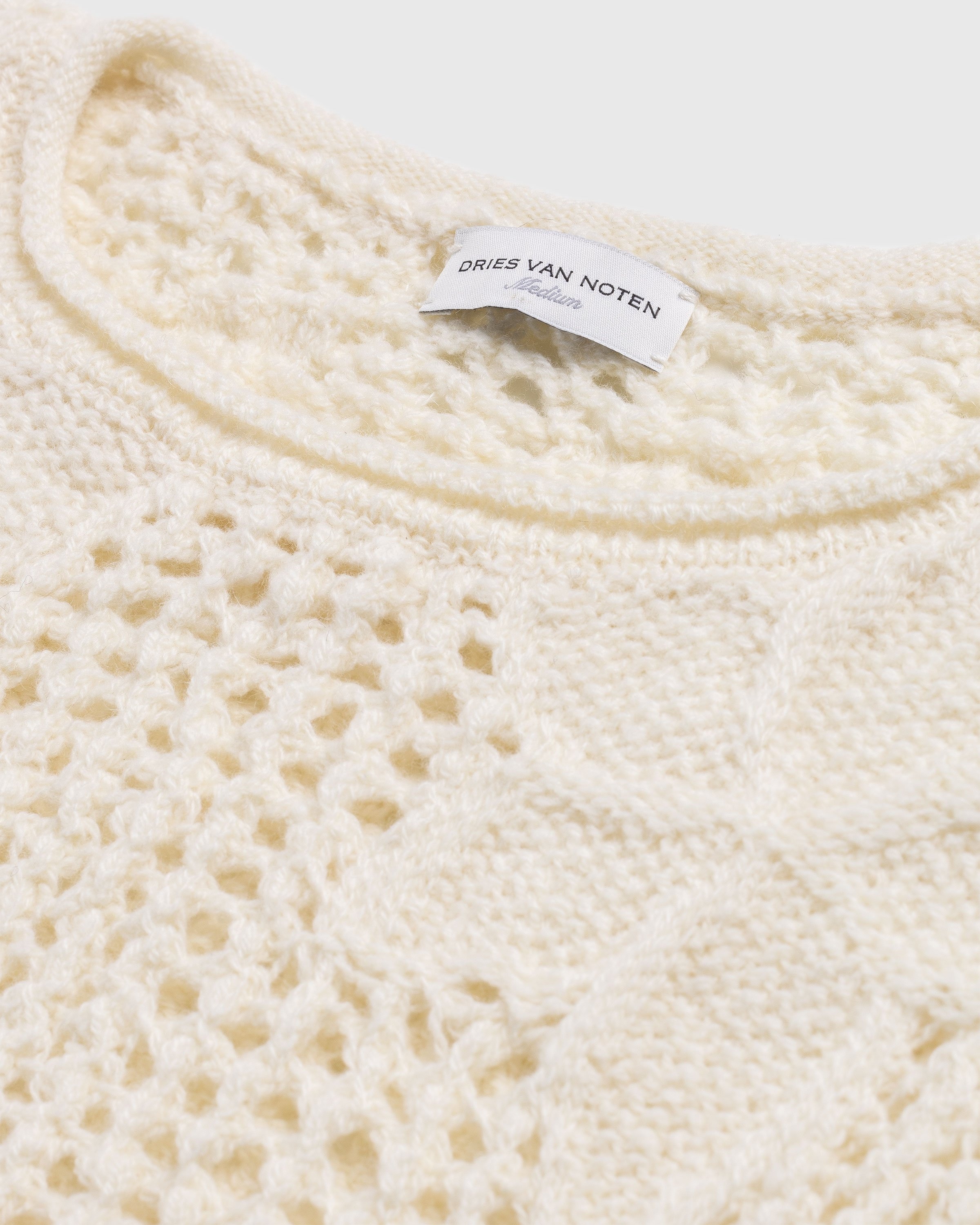 Dries van Noten – Meddo Knit Sweater Vest Ecru - Knitwear - White - Image 5