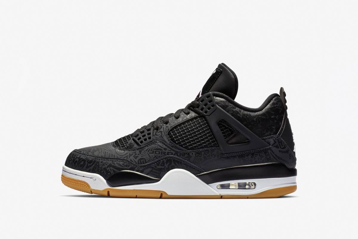 Jordan 4 laser black on sale