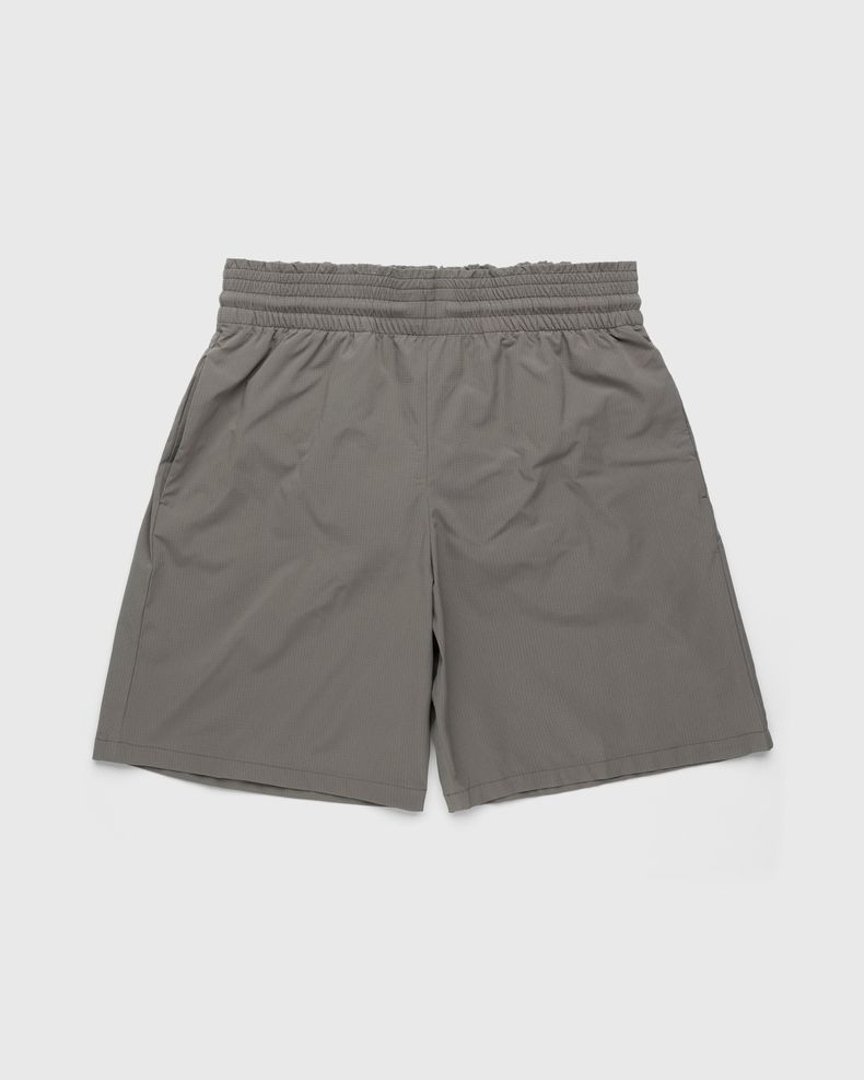 Embroidered Swim Shorts Mud Grey