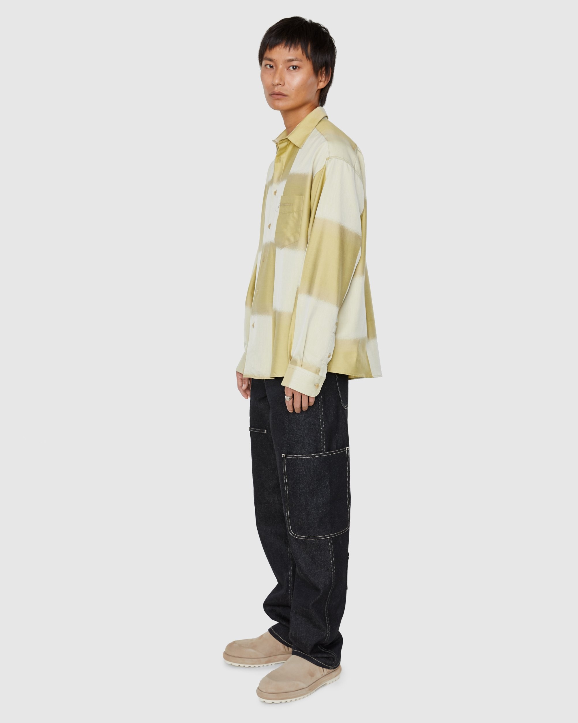 JACQUEMUS – La Chemise Simon Khaki - Shirts - Yellow - Image 3