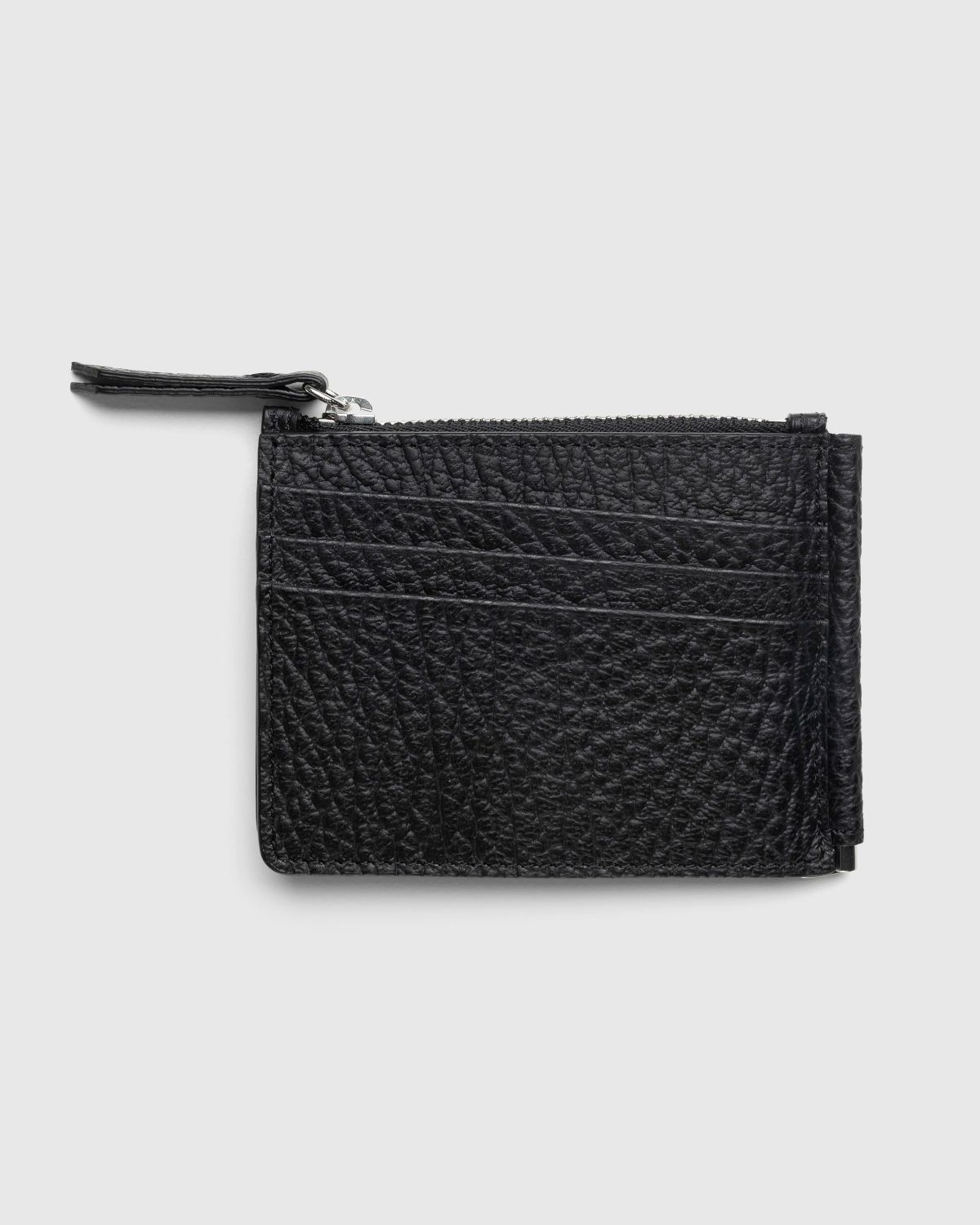 Maison Margiela – Leather Card Holder With Money Clip Black - Wallets - Black - Image 2