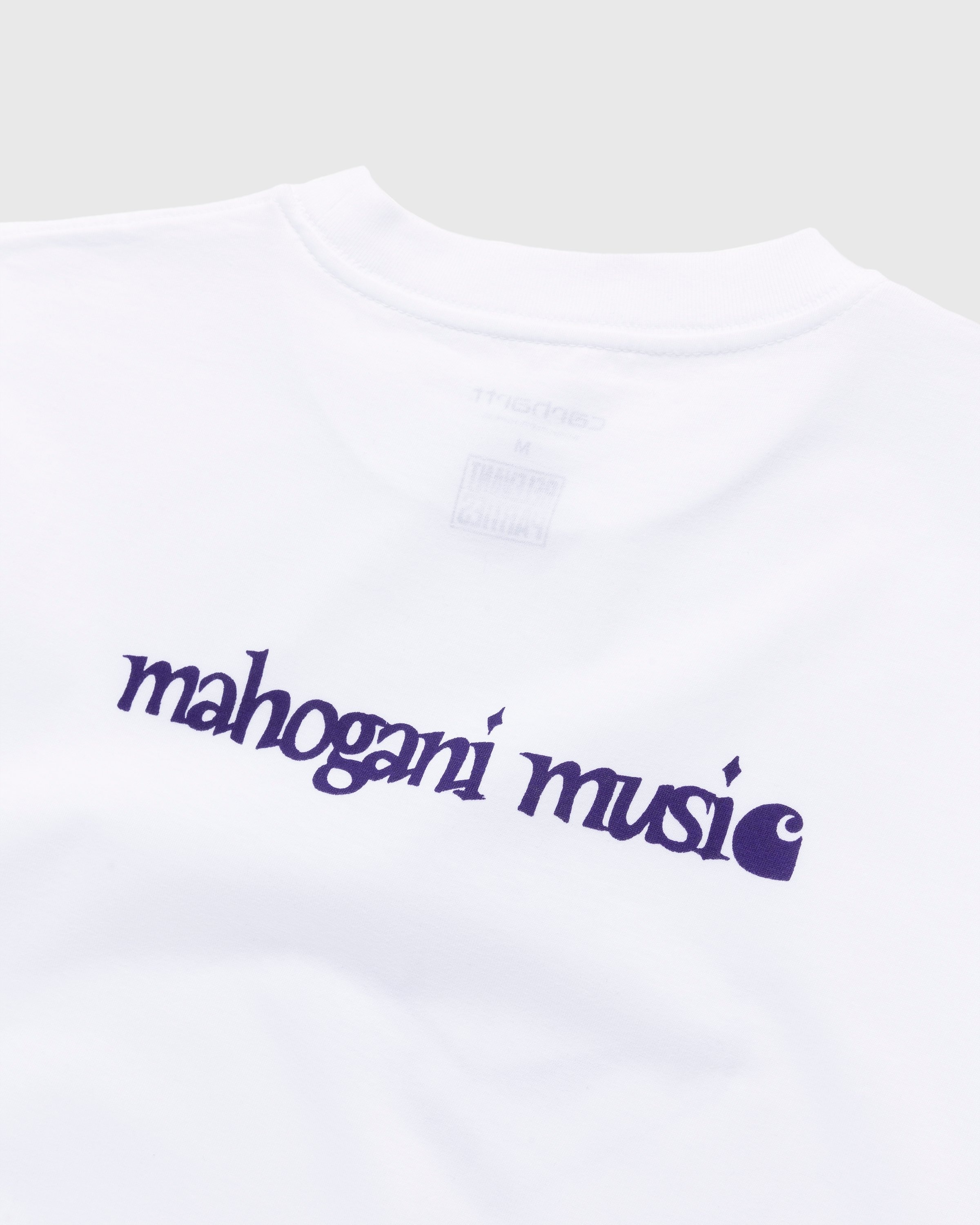 Carhartt WIP – Mahogani Music T-Shirt White/Purple - T-shirts - White - Image 3