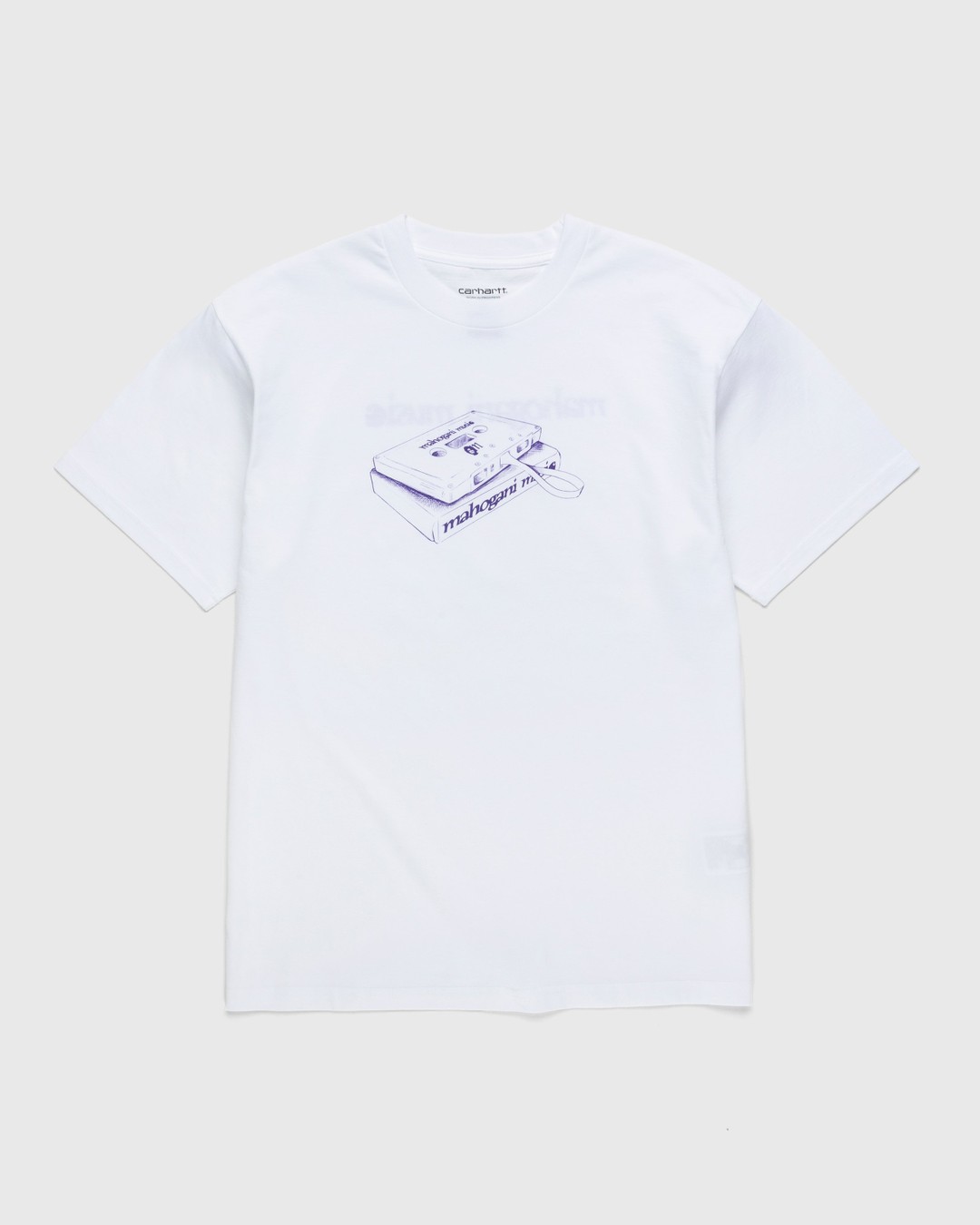 Carhartt WIP – Mahogani Music T-Shirt White/Purple - T-shirts - White - Image 1