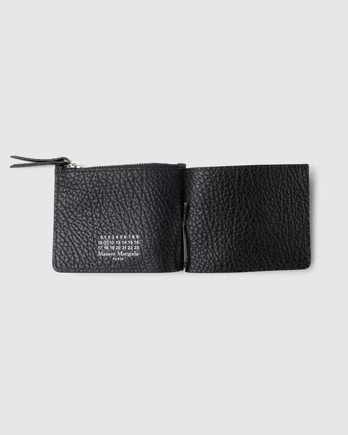 Maison Margiela – Leather Card Holder With Money Clip Black - Wallets - Black - Image 3