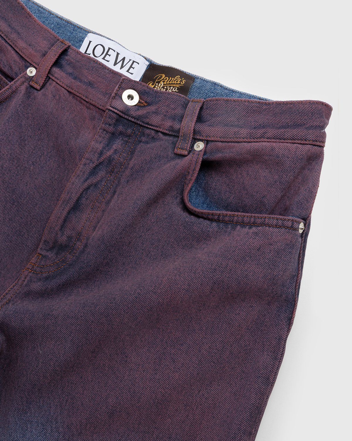 Loewe – Paula's Ibiza Tricolor Denim Trousers Red/Blue/Green - Pants - Blue - Image 4