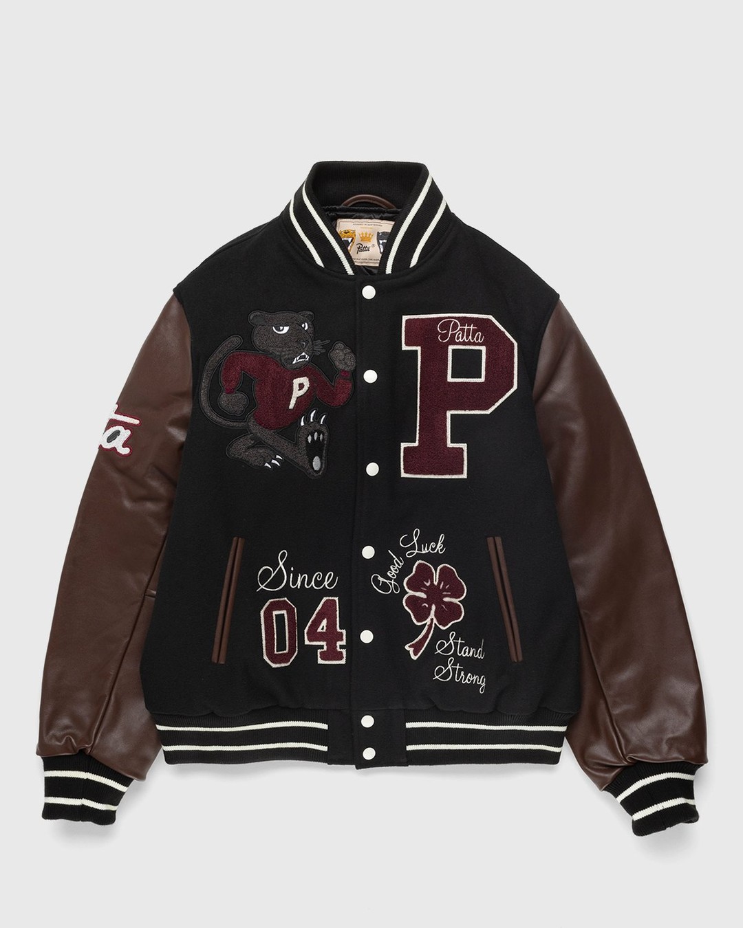 Patta – Lucky Charm Varsity Jacket Black - Outerwear - Black - Image 1