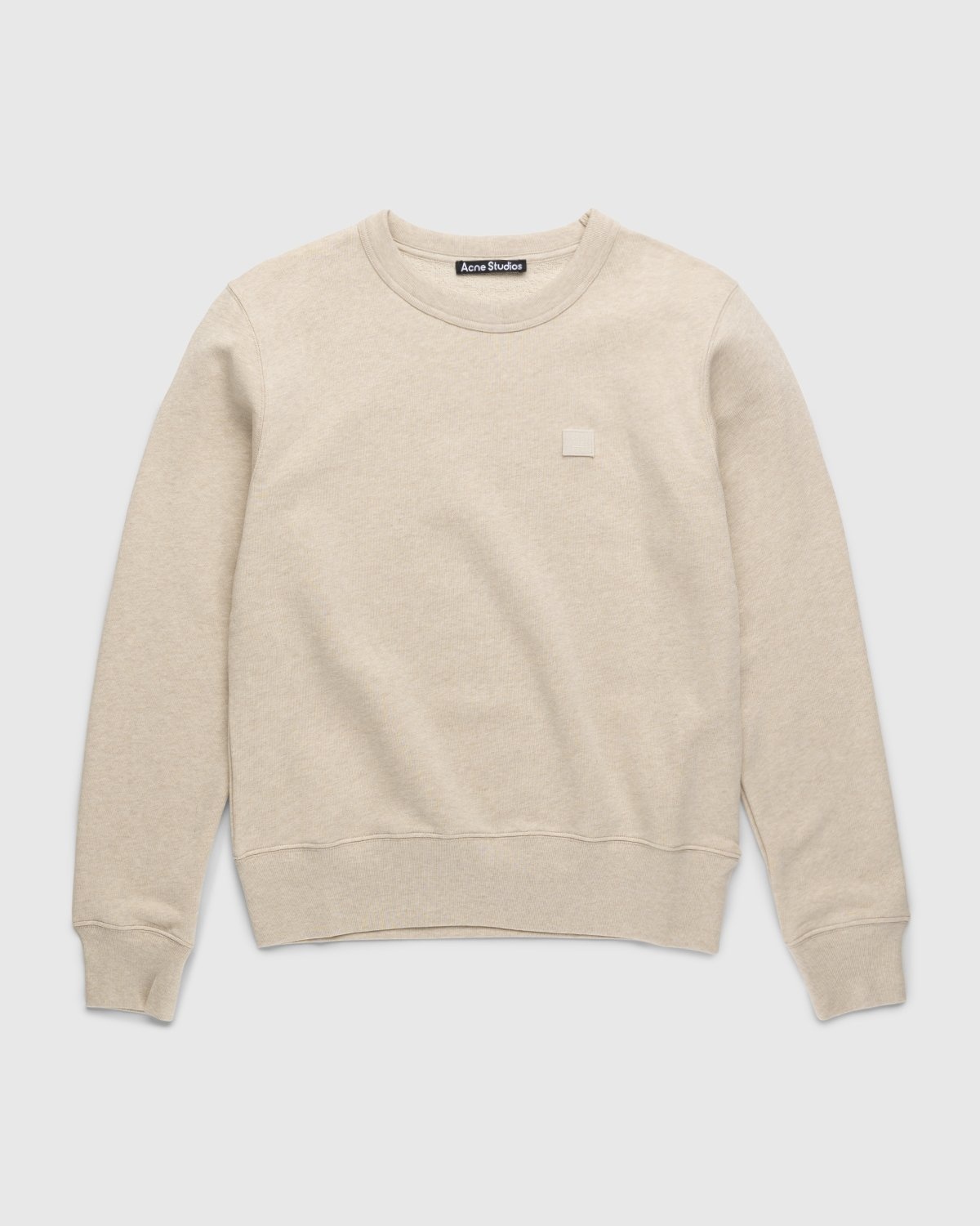 Acne Studios Organic Cotton Crewneck Sweatshirt Oatmeal Melange