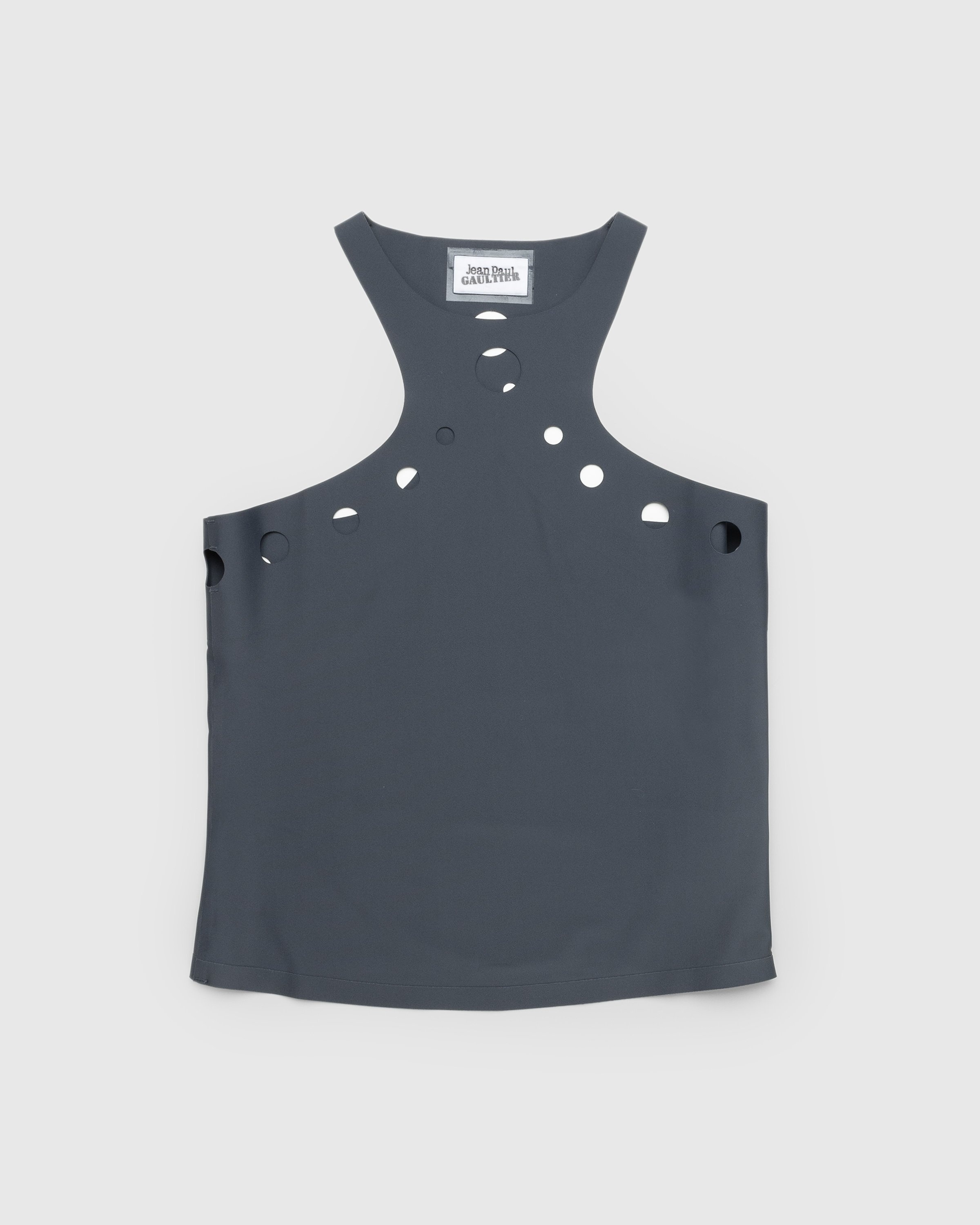 Jean Paul Gaultier – Perforated Details Tanktop - Men Tops - Grey - Image 1