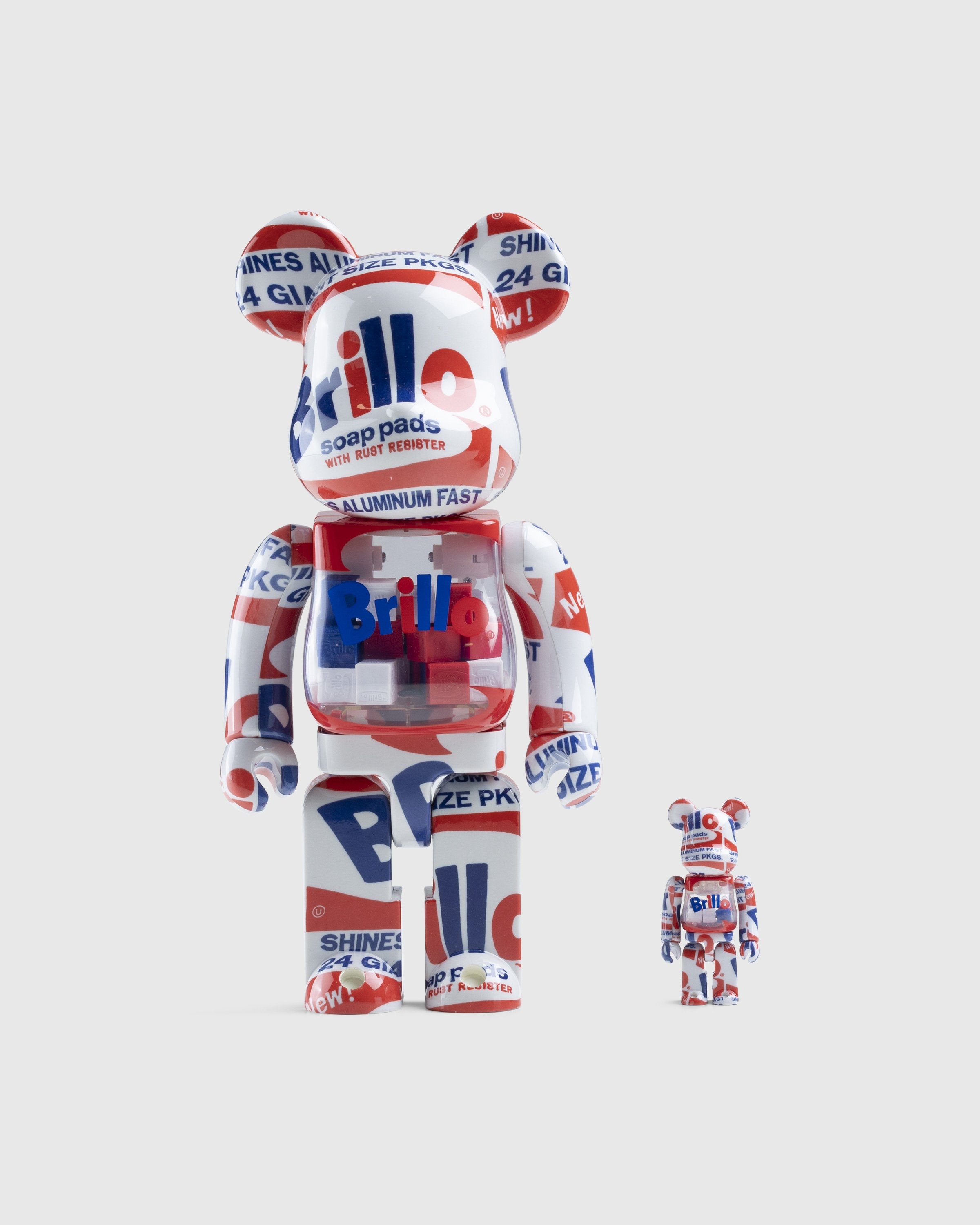 Medicom – Be@rbrick Andy Warhol Brillo 2022 100% & 400% Set Multi - Toys - Multi - Image 1