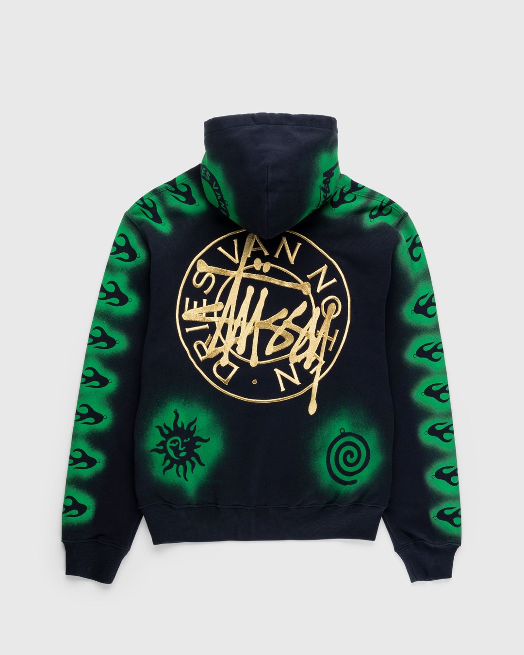 Stüssy x Dries van Noten – Stencil Hood - Sweats - Black - Image 2