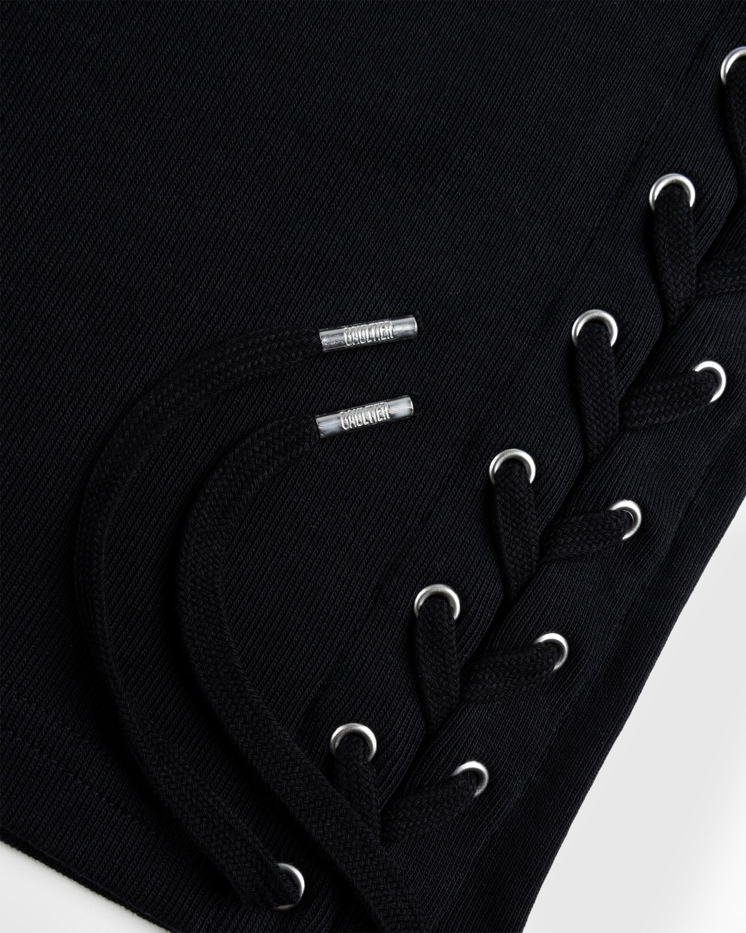 Jean Paul Gaultier – Laced Tank Top Black - Tank Tops - Black - Image 5