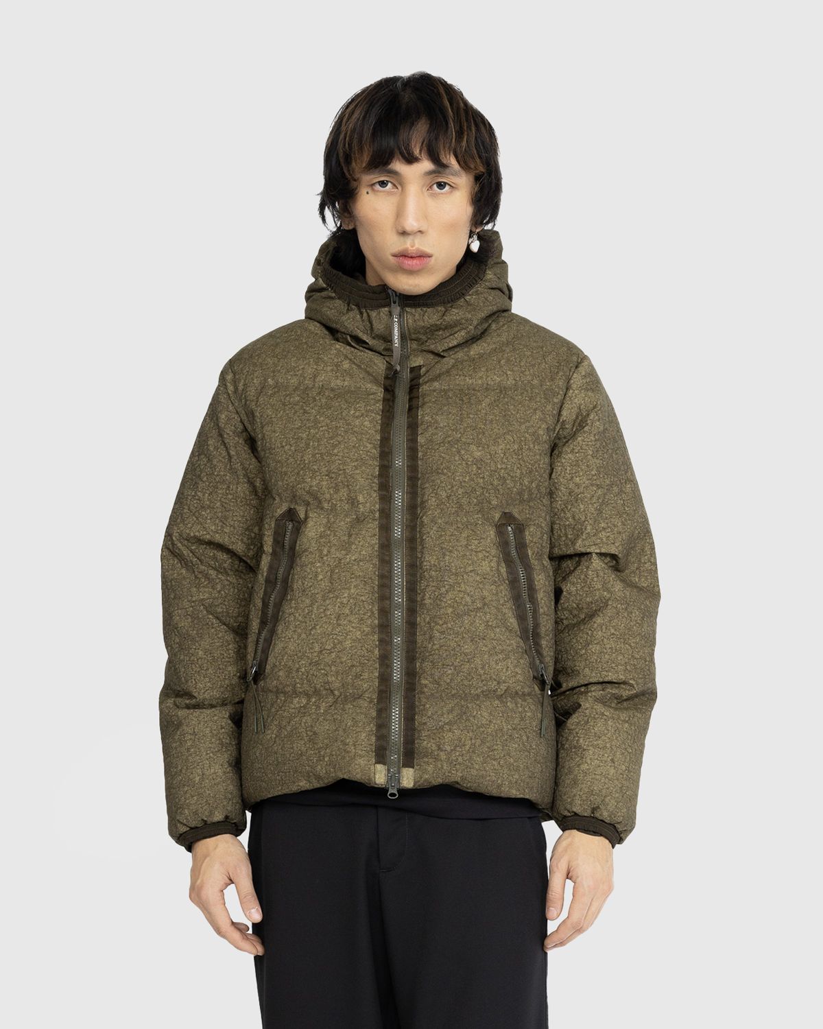 C.P. Company hooded feather down gilet - Green