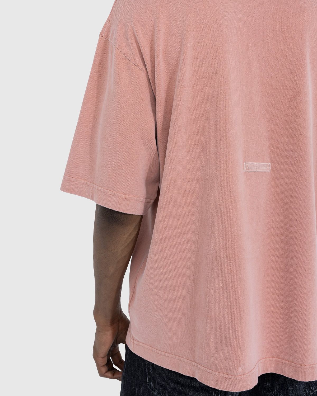 Acne Studios – Garment-Dyed T-Shirt Vintage Pink - Tops - Pink - Image 4