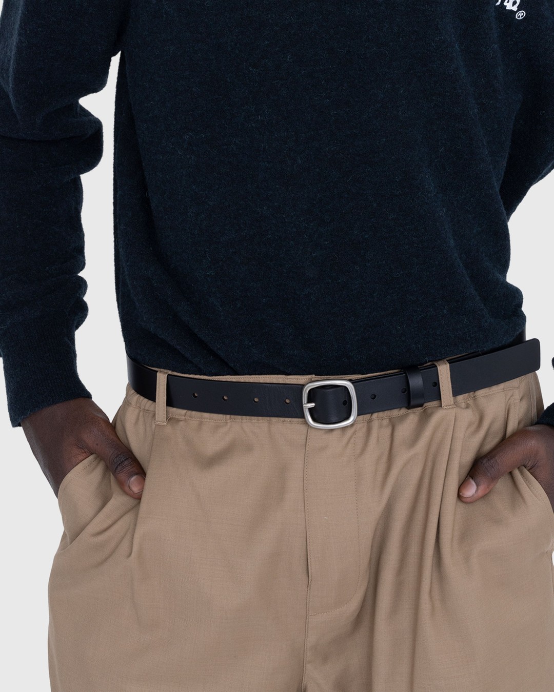 Acne Studios – Leather Buckle Belt Black - Belts - Black - Image 2