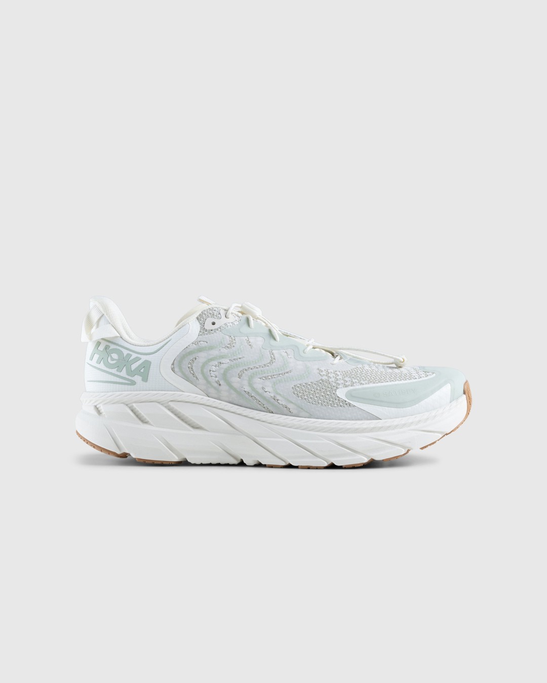 Satisfy x HOKA – U Clifton LS Celadon Tint - Sneakers - White - Image 1