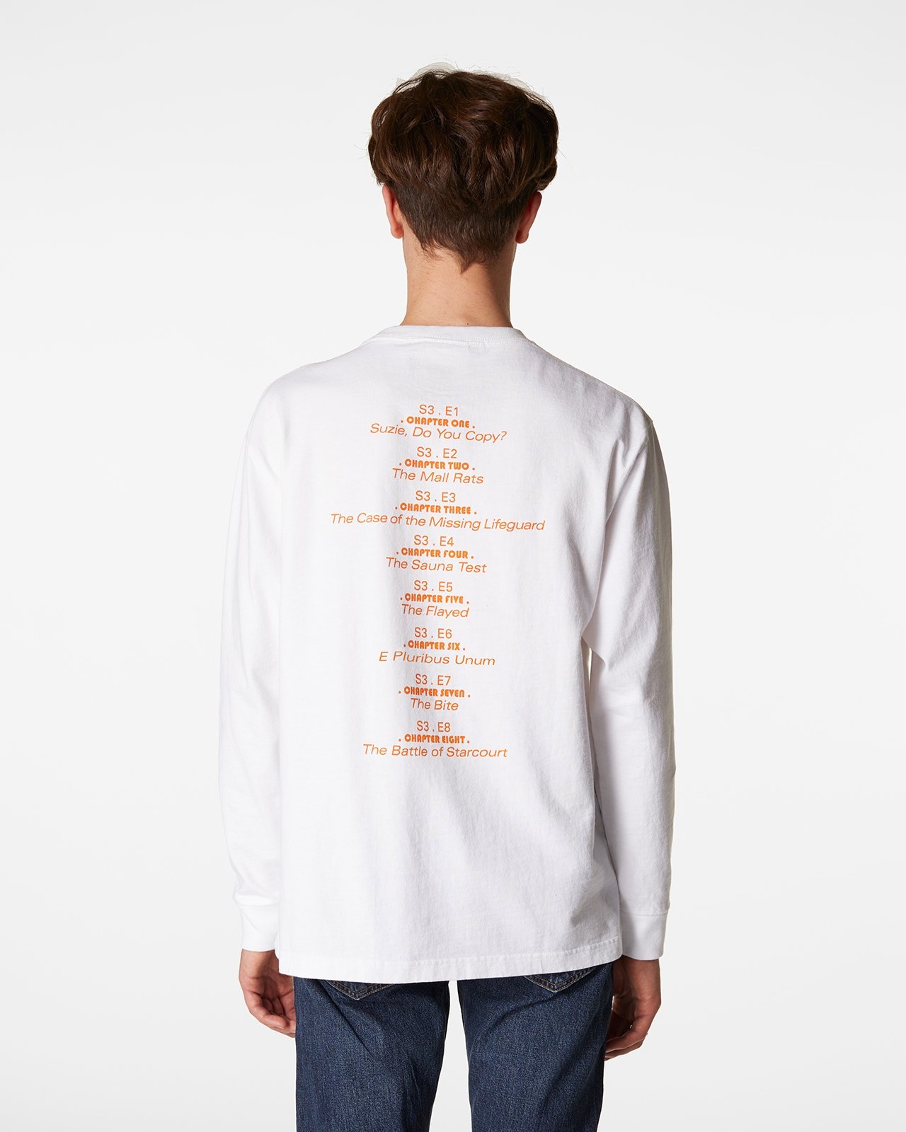 Highsnobiety – Stranger Things Episodes Long Sleeve White - Longsleeves - White - Image 2