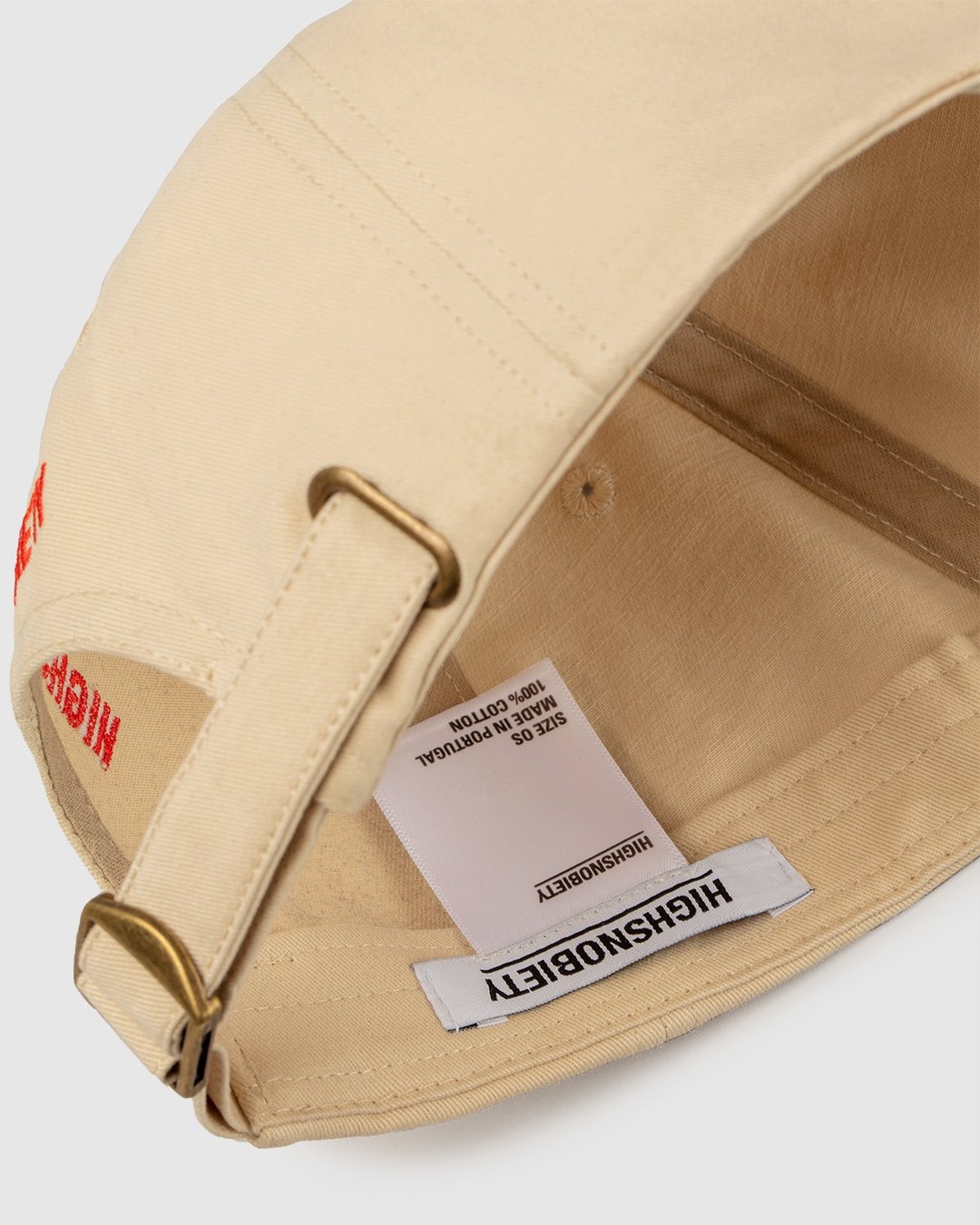 Highsnobiety – Not In Paris College Logo Cap Eggshell - Hats - White - Image 4
