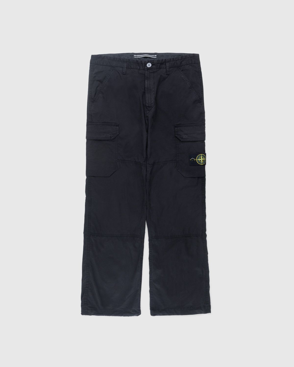 Stone Island – Stretch Cotton Gabardine Cargo Pants Black - Pants - Black - Image 1