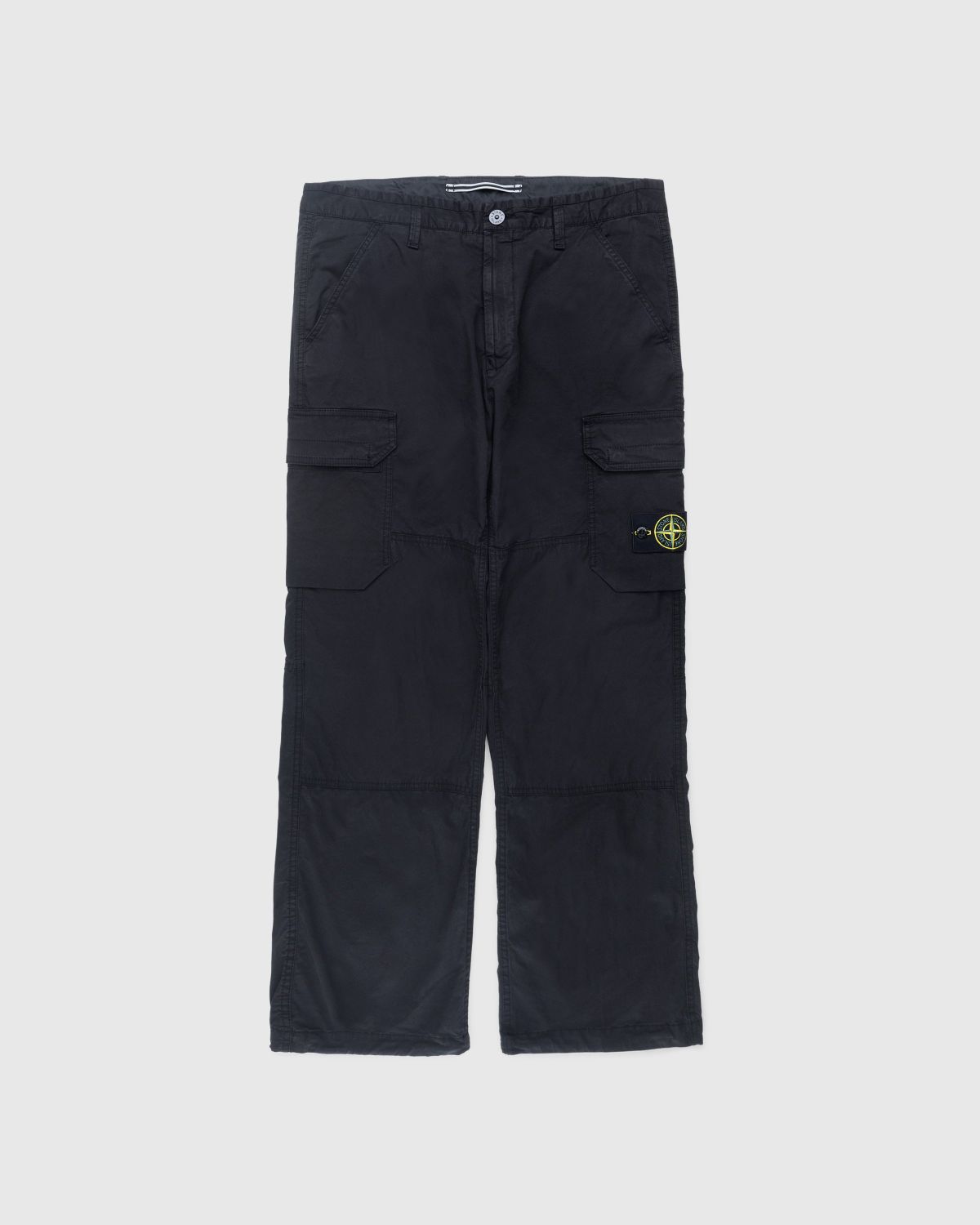 Stone Island – Stretch Cotton Gabardine Cargo Pants Black