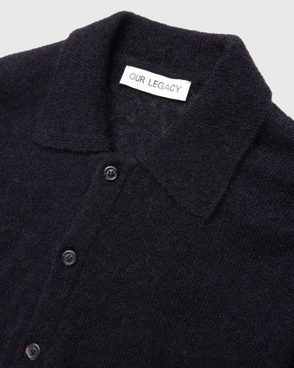 Our Legacy – Evening Polo Black Fuzzy Alpaca - Knitwear - Black - Image 5