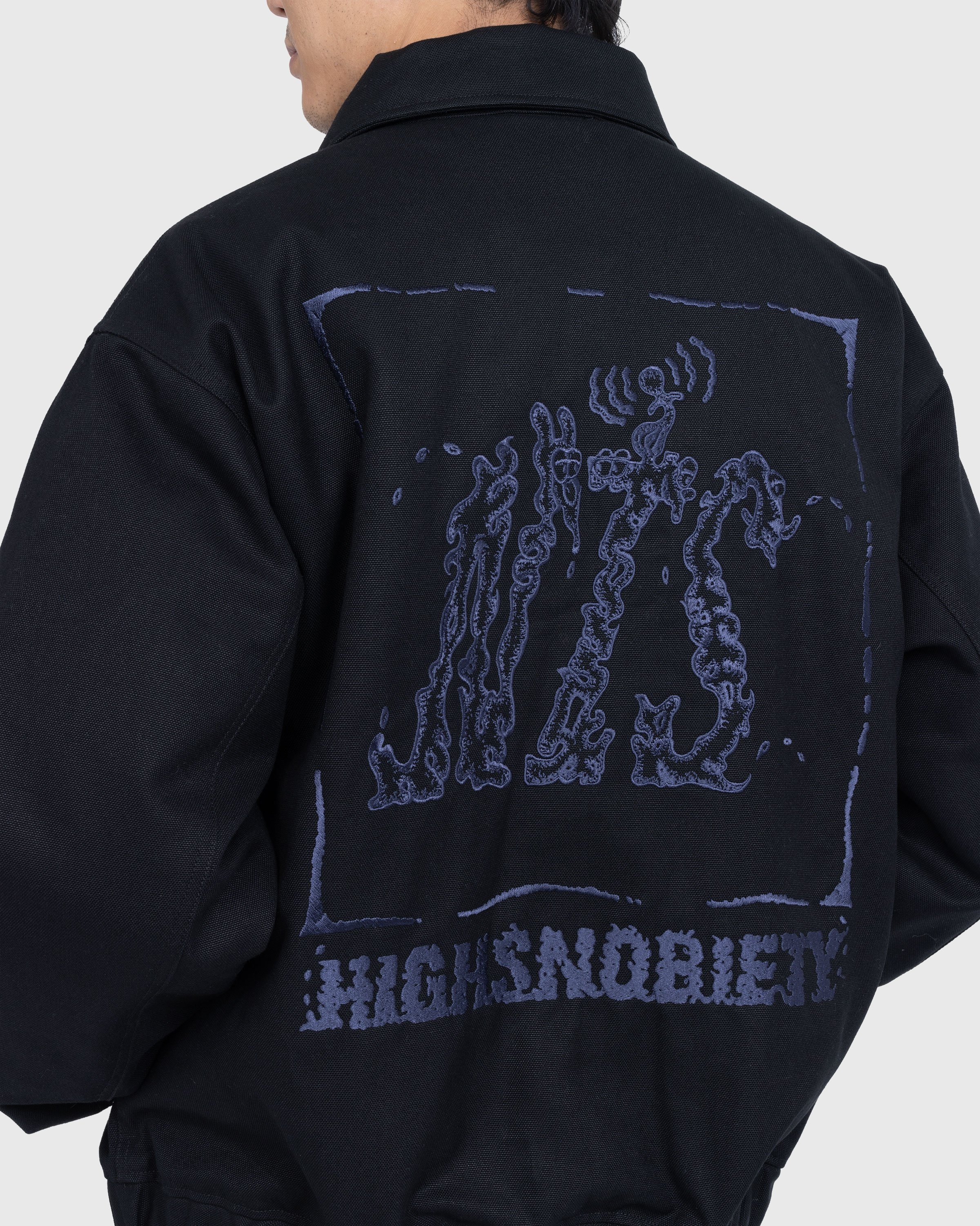 NTS x Highsnobiety – Stonewashed Canvas Bomber Jacket Black - Outerwear - Black - Image 6