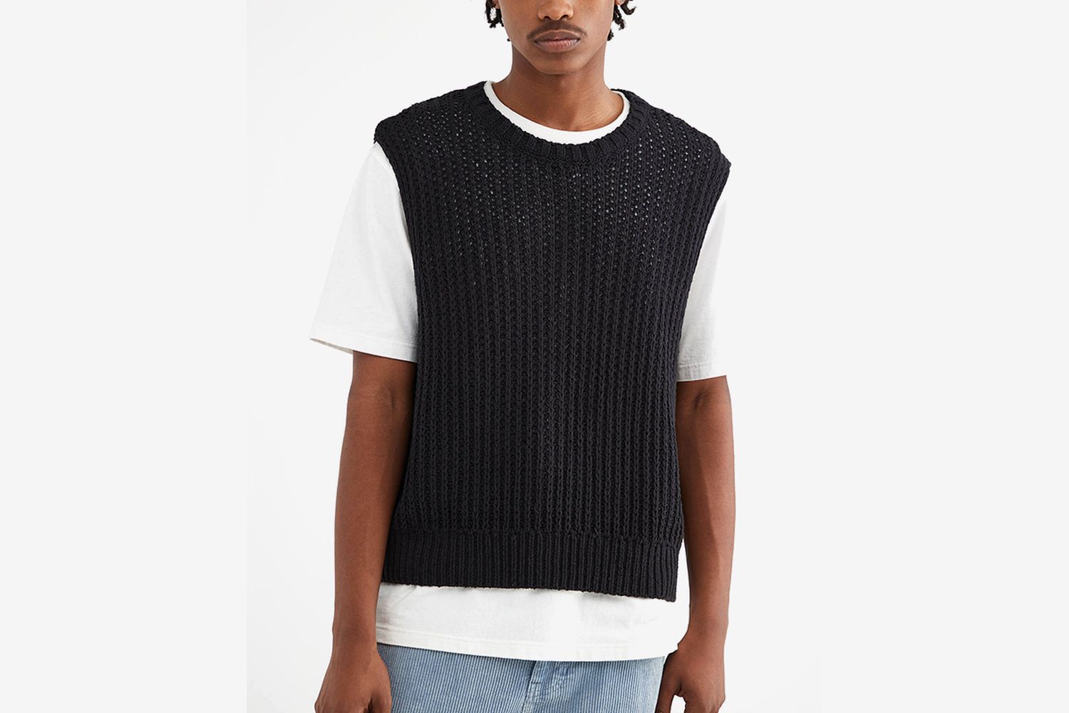 Open Stitch Sweater Vest