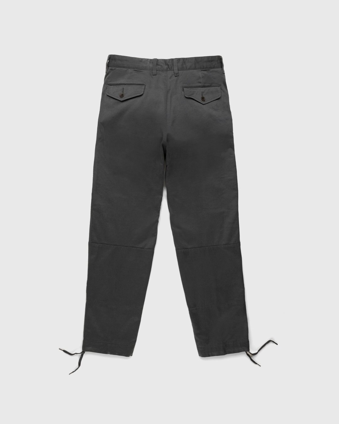 Auralee – Brushed Zimbabwe Cotton Pants Grey - Work Pants - Grey - Image 2