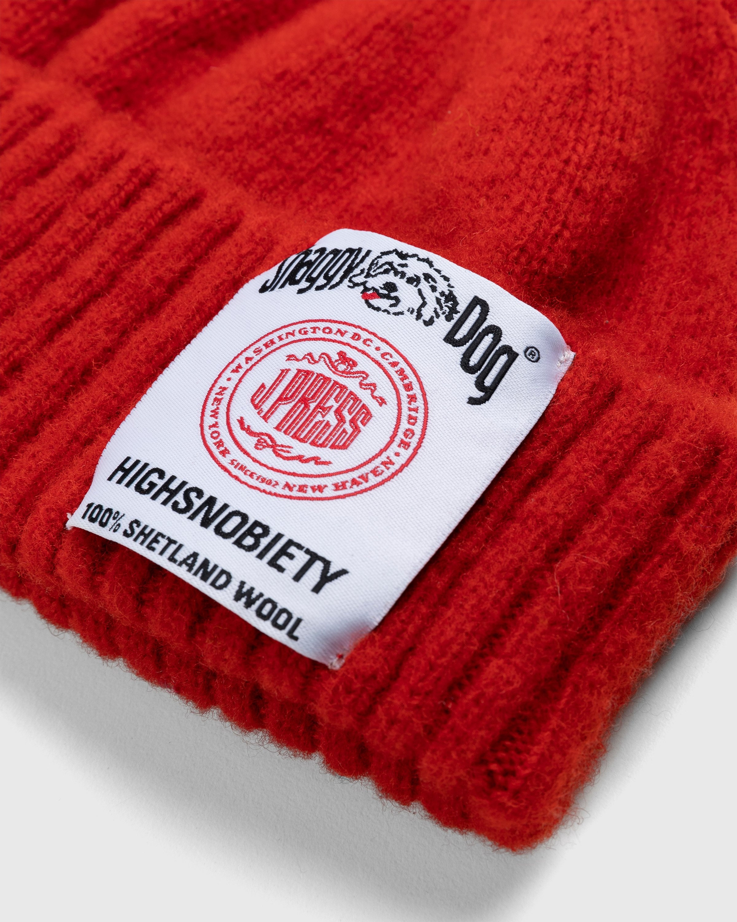 J. Press x Highsnobiety – Shaggy Dog Knit Beanie Red - Hats - Red - Image 3
