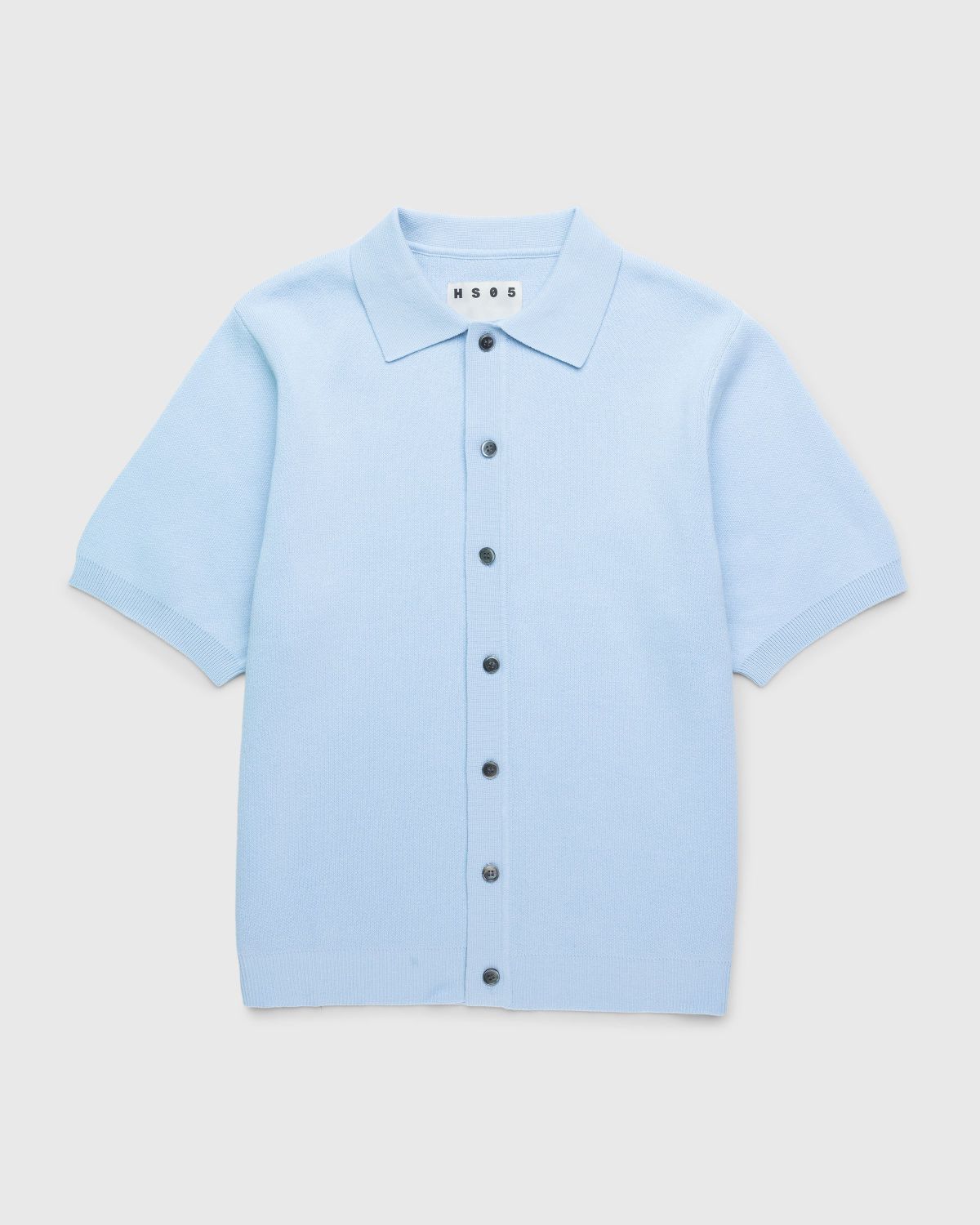 Highsnobiety HS05 – Cotton Knit Shirt Light blue - Shirts - Blue - Image 1