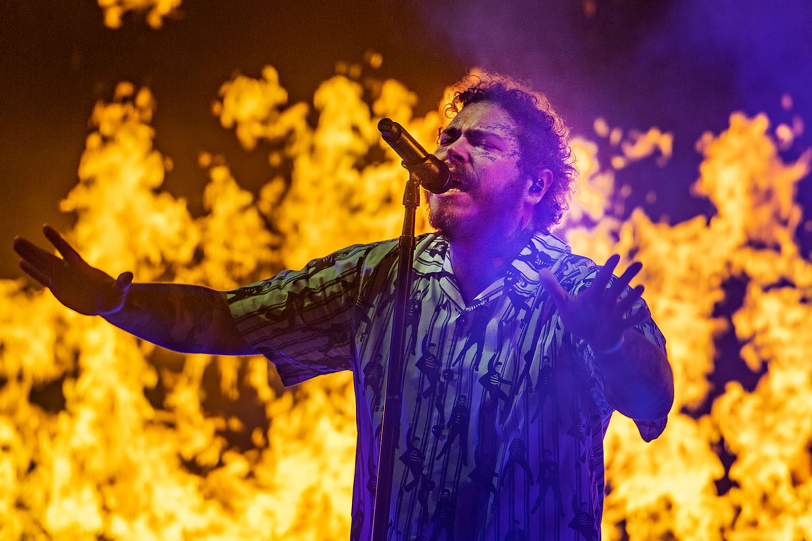 Post Malone performs on stage during Leeds Festival 2019