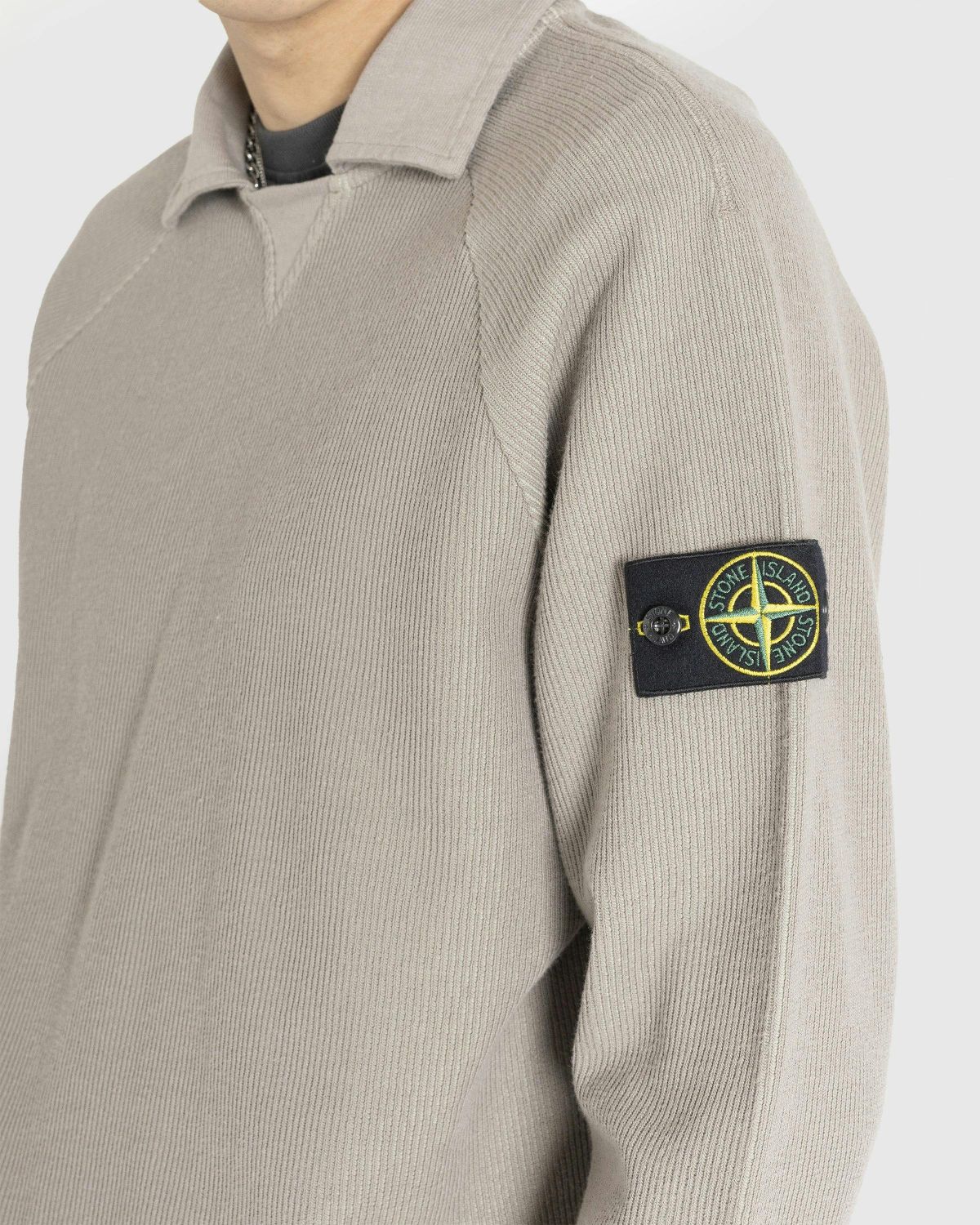 Stone Island White Spread Collar Shirt