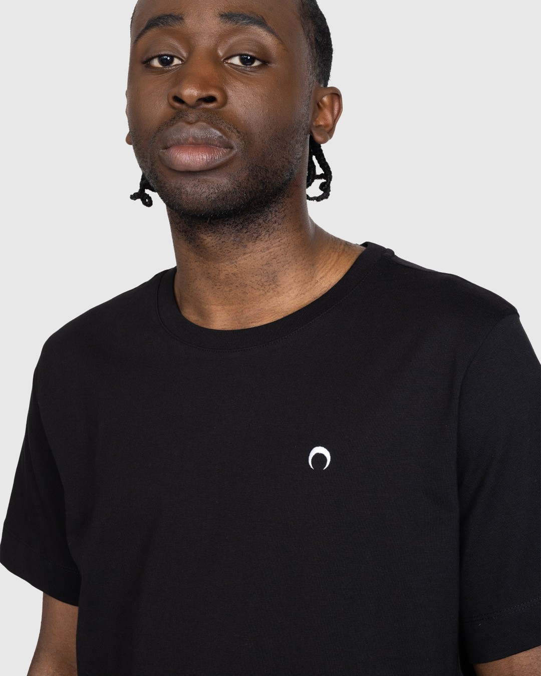 Marine Serre – Organic Cotton Regular T-Shirt Black - T-shirts - Black - Image 4