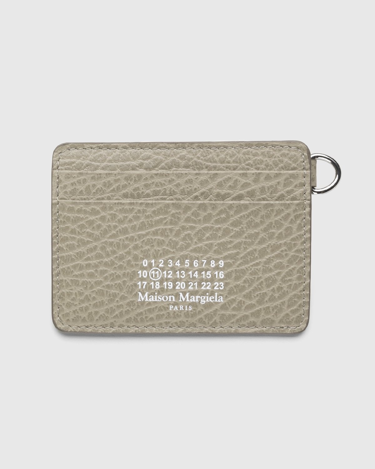 Maison Margiela – Leather Card Holder With Key Ring - Wallets - Black - Image 1
