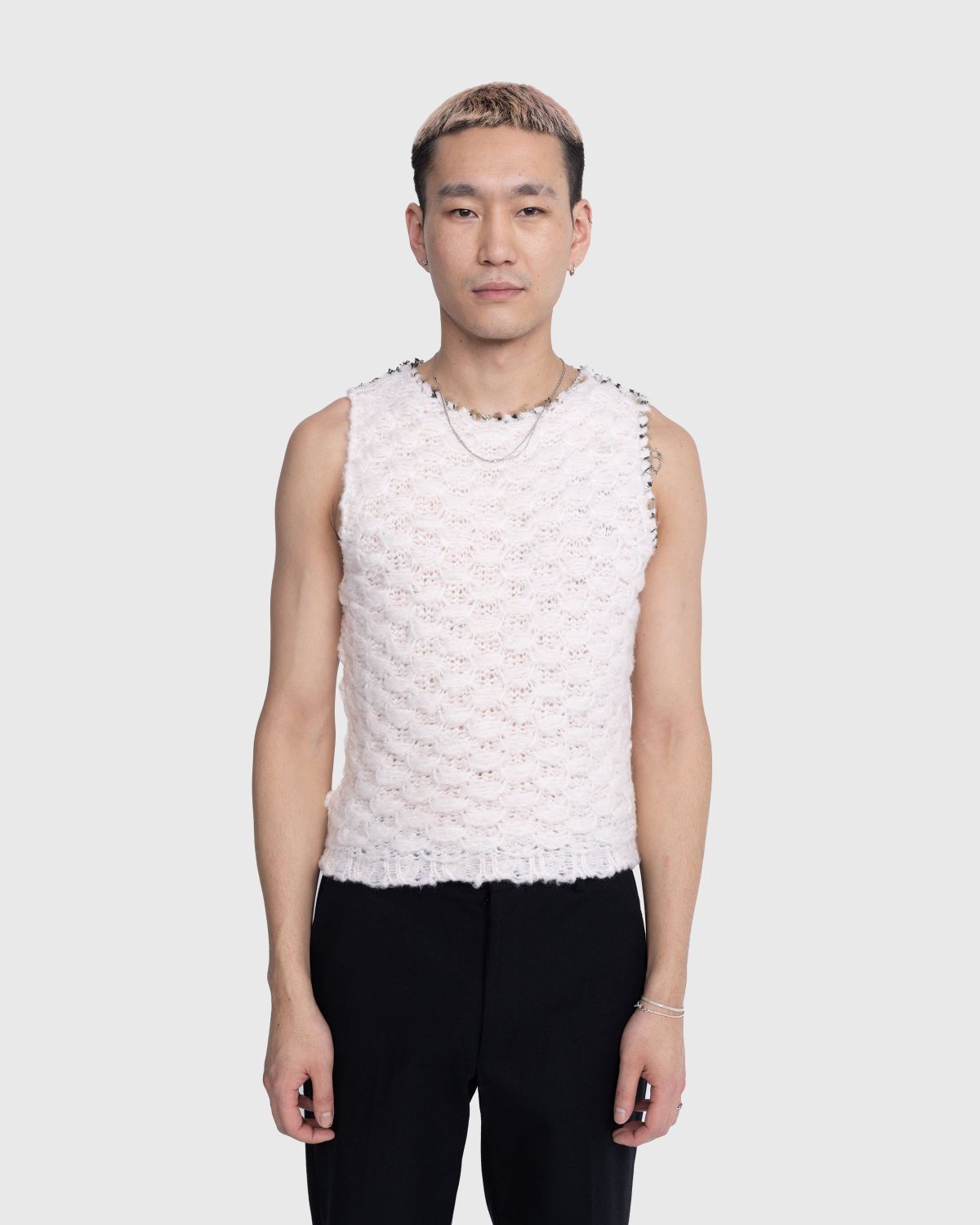 Acne Studios – Knit Vest Pink - Men Tops - Pink - Image 2