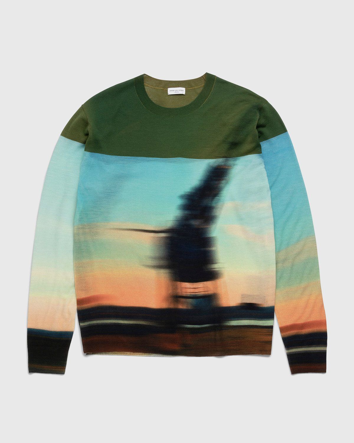 Dries van Noten – Jendrik Merino Sweater Dessin - Knitwear - Multi - Image 1