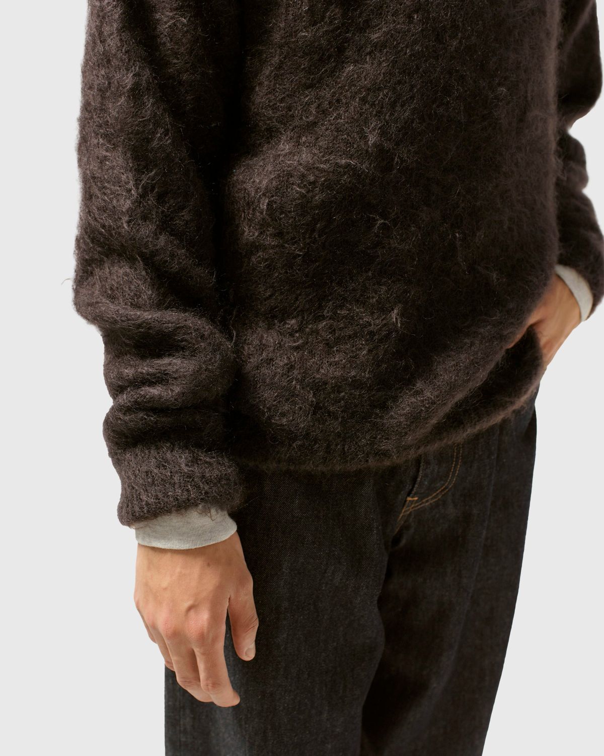 AURALEE 19AW Mohair High Gauge Crew Knit-