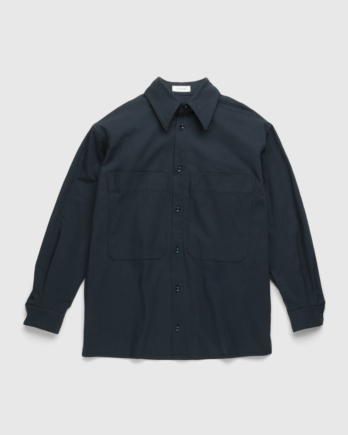 Lemaire – Brushed Blouse Shirt Top Vulcan Blue - Shirts - Blue - Image 1