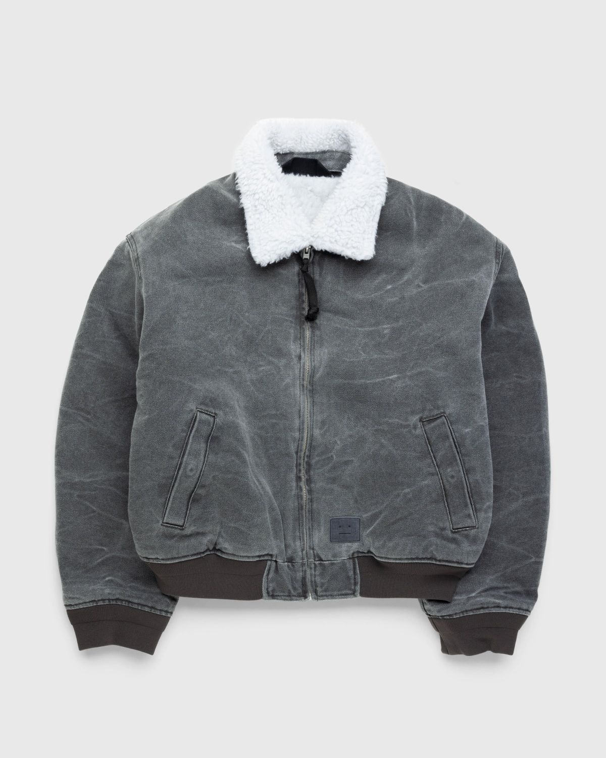 Acne Studios – Cotton Canvas Bomber Jacket Grey - Bomber Jackets - Grey - Image 1