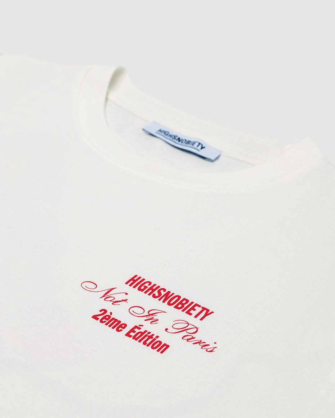 Highsnobiety – Not In Paris Red Heel T-Shirt White - Tops - White - Image 3